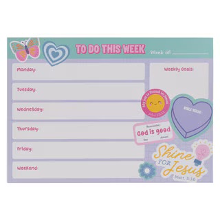 Shine For Jesus-UndatedPlanner Pad