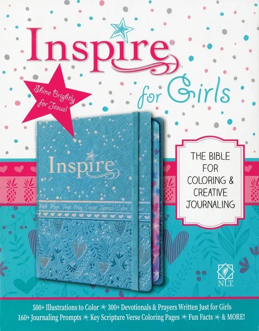 NLT Inspire Bible for Girls-Blue/Hardcover