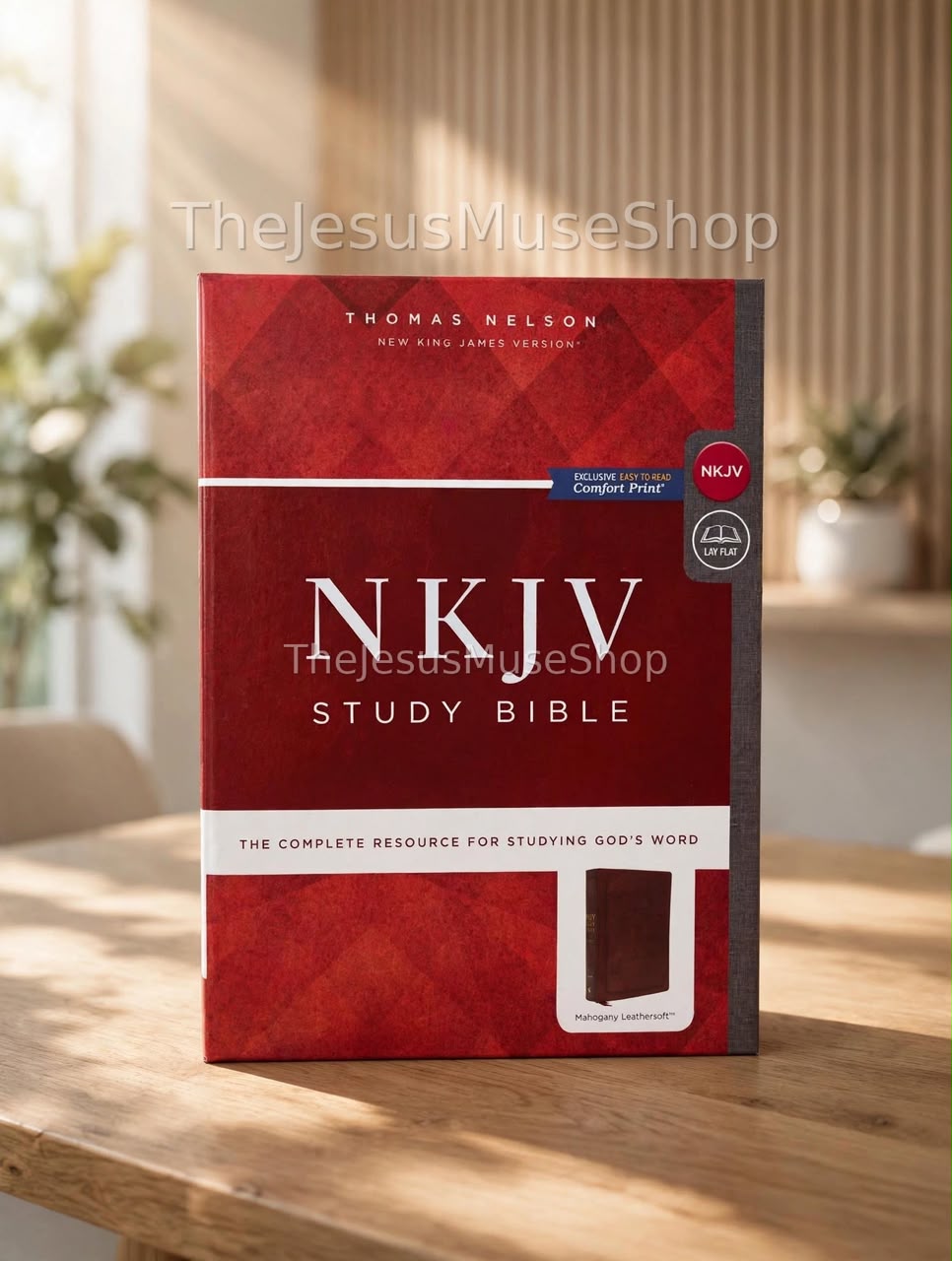 NKJV STUDY BIBLE- Mahogany Leathersoft