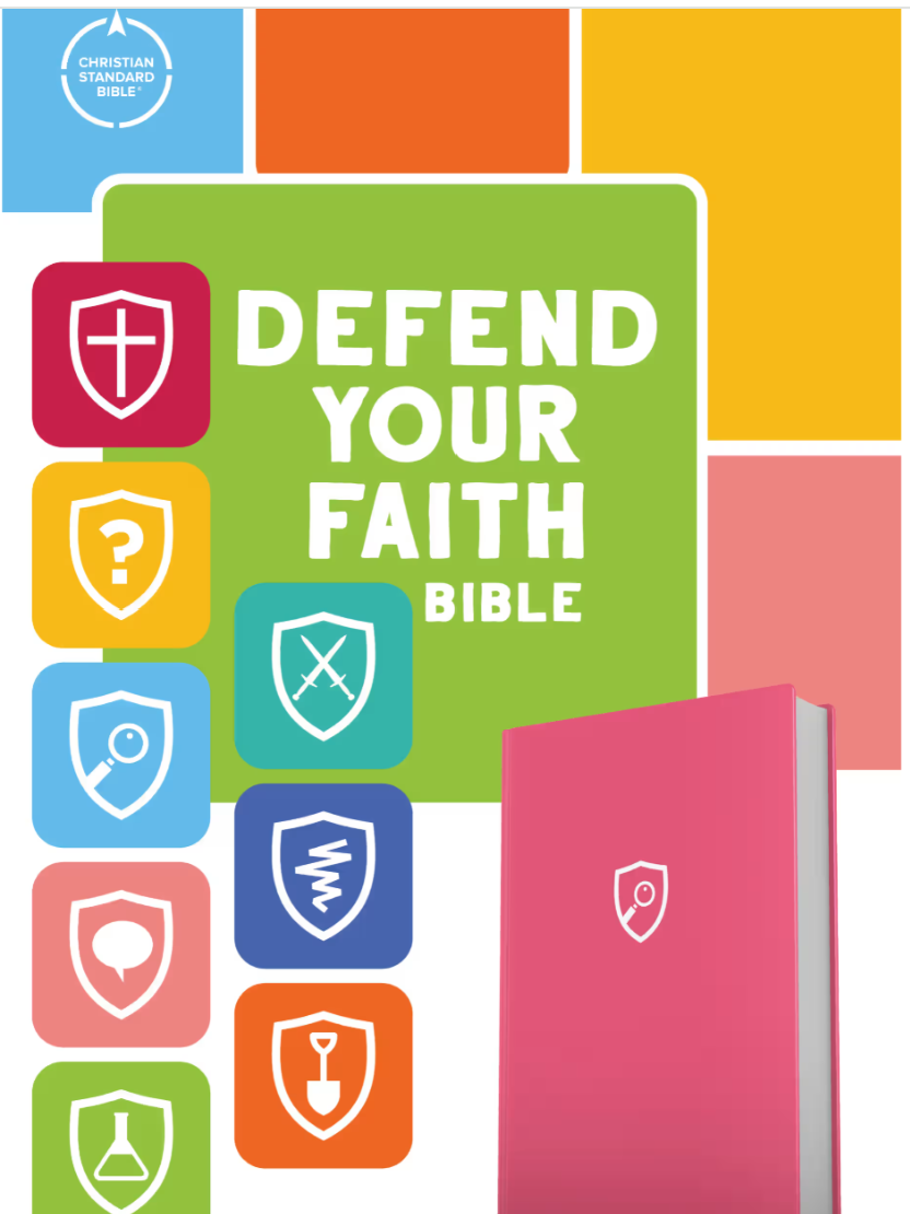 CSB DEFEND YOUR FAITH BIBLE- Pink Leather Touch