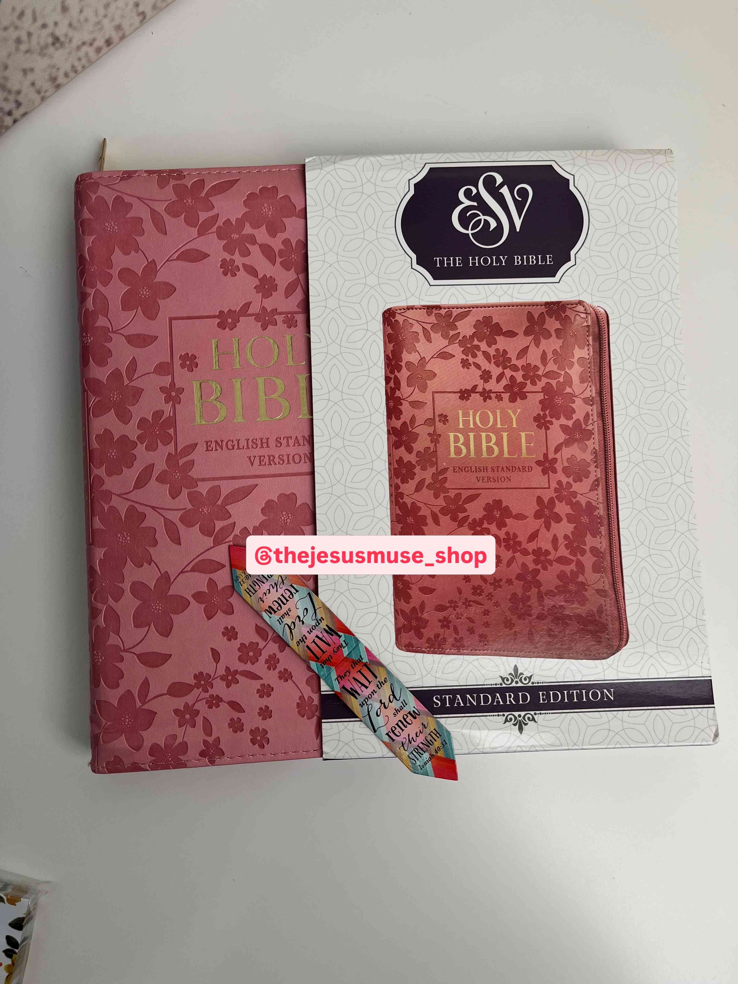 ESV Floral-Pink/Zipped/Indexed