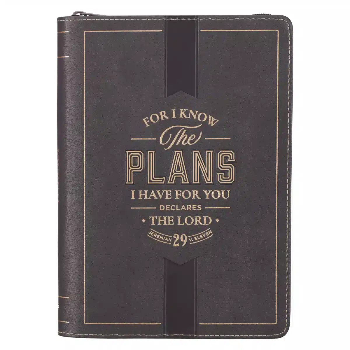 Plans Leather Journal-Grey